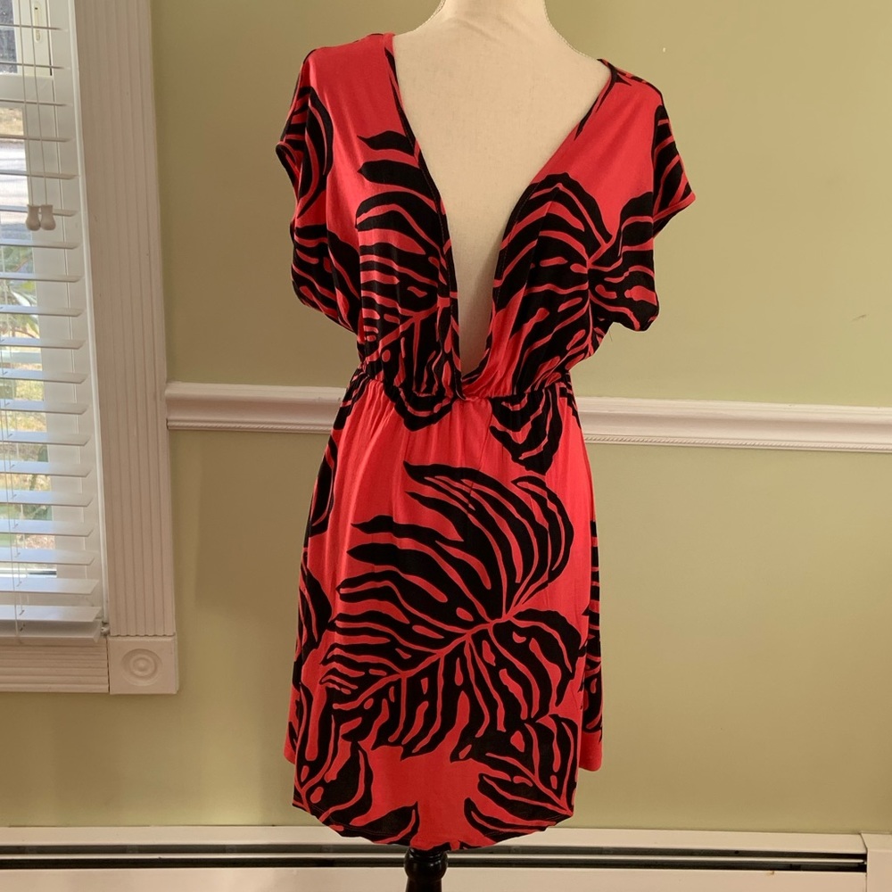 Palm Tree Print Swim Cover Up - Picture 1 of 4